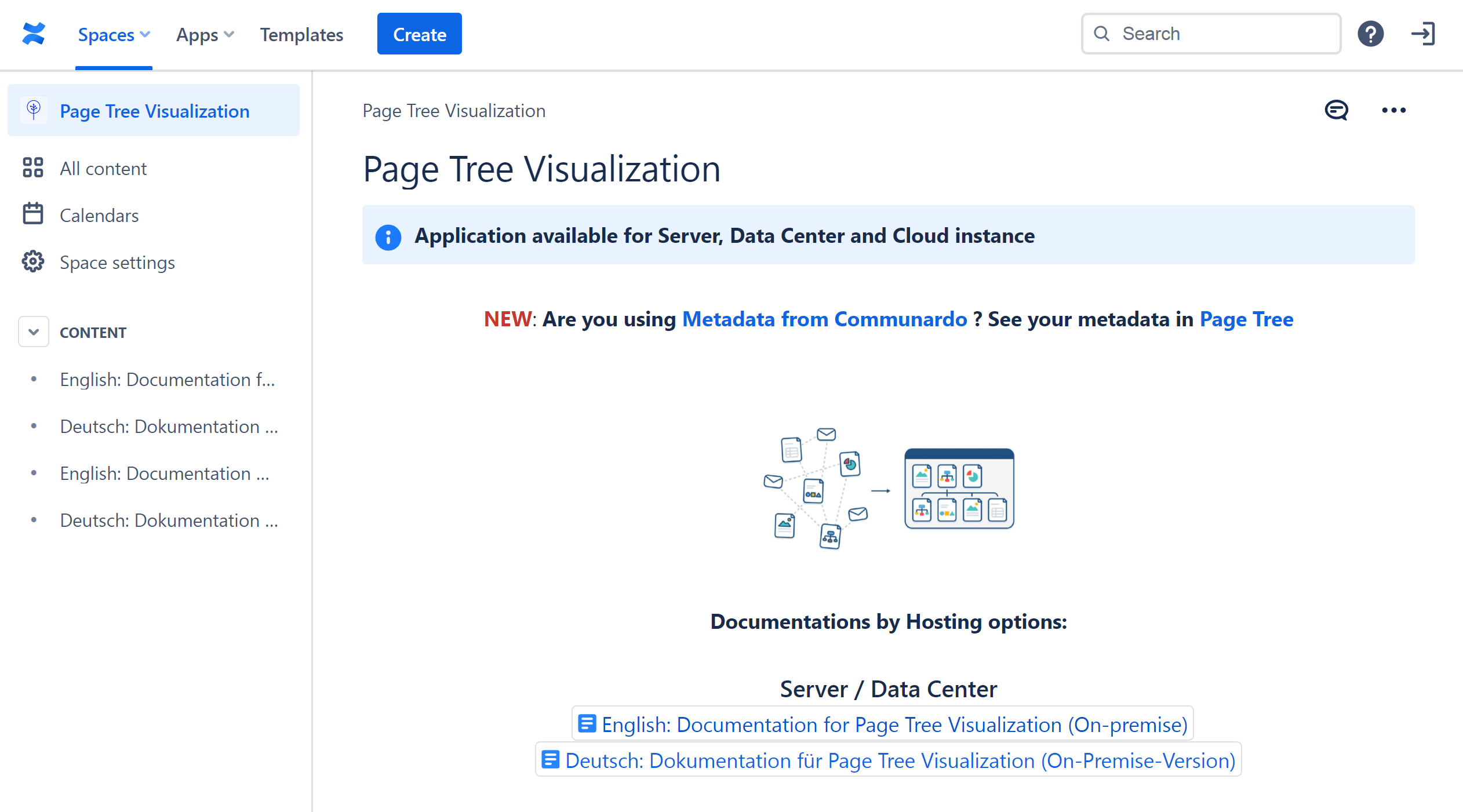 Confluence view Page Tree Visualization for Confluence Documentation